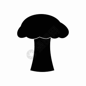 黑色蘑菇剪影图片