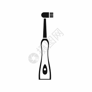 洗漱用品图标白色背景上简单样式的电动牙刷图标电动牙刷图标简单样式背景