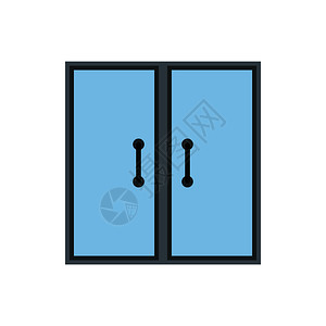 入口玻璃门插画_入口玻璃门卡通_入口玻璃门插图_手绘_板绘_摄图网