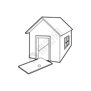 无人居住的小区插画