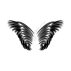 翼展白色背景矢量说明中的简单样式双翼图标简单样式插画
