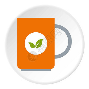 带有茶叶图标的杯用矢量图标的杯子平面示用于网络茶叶图标的杯子平面风格图片