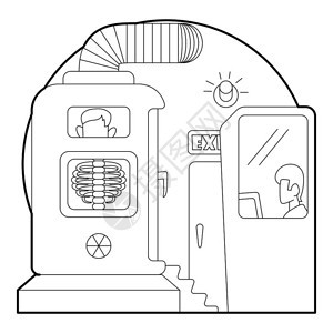 为病人做X光检查卡通矢量插画图片