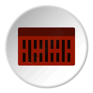 锁头生锈用于web的砖块矢量图标平面示砖块标平面样式插画