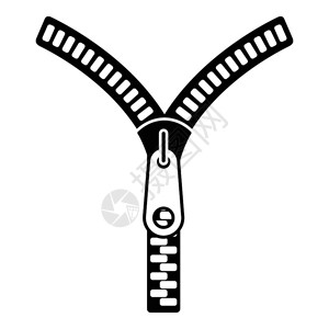 牙齿矫正金属自锁带锁定图标的拉链简单的拉链插图带有网络锁定矢量