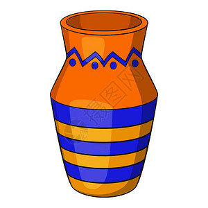 古式插花egyptian花瓶图标用于网络设计的花瓶矢量图标卡通插花瓶标