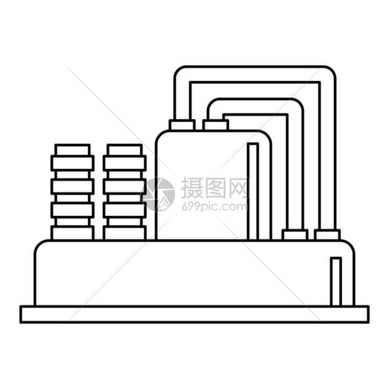 用于生产石油图示的设备用于生产网络的石油矢量图示生产石油图示大纲样式图片