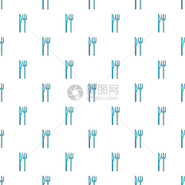 叉和勺子平铺矢量背景图图片