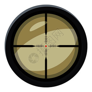 监控施卡通瞄准镜插画