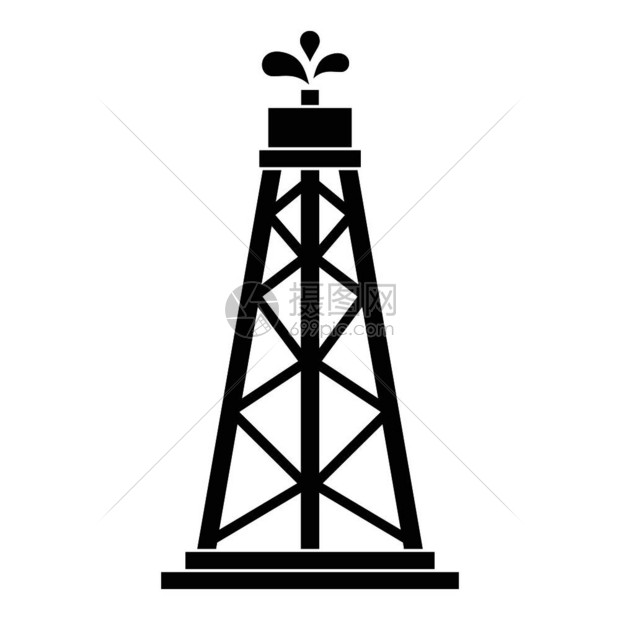石油钻机图示简单例用于网络的石油钻机矢量图示石油钻机图示简单样式图片
