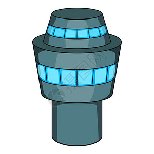 天空跑道控制塔图标用于网络的控制塔矢量图标的卡通插控制塔标卡通