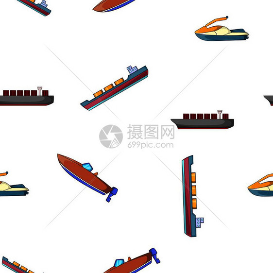 船舶模式卡通风格图片