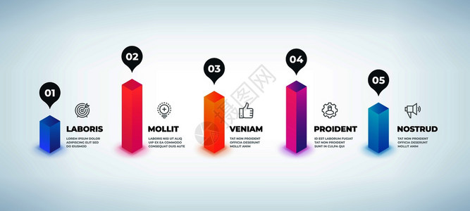 实际业务图表元素3d工作流程演示图矢量报告选项紫橙蓝色标签模板步骤信息图现实业务表元素矢量选项图形模板图片