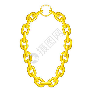 金链项图标矢量图标的漫画插用于网络设计金链项图标卡通风格插画