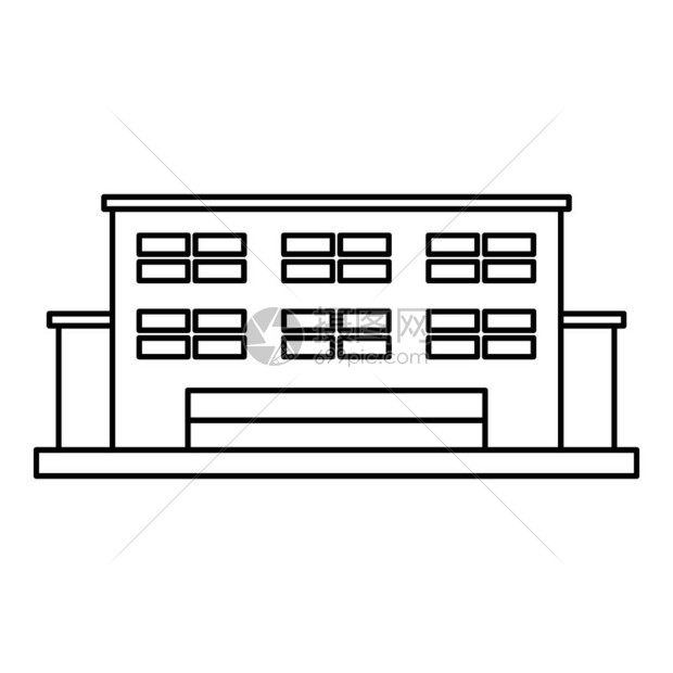 制造厂房建筑图示制造厂房建筑图示用于网络的工厂建筑矢量图示制造厂房建筑图示大纲样式图片