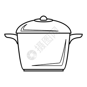 菌汤火锅底料插画