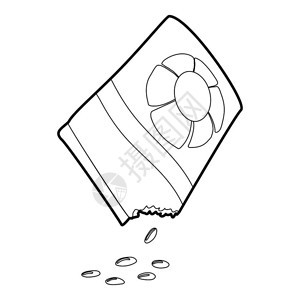 等轴测三维插图袋花卉种子矢量图标的网页花籽袋图标等距3d风格插画