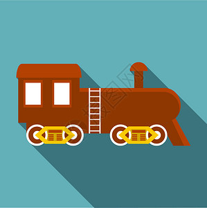 火车头图标用于网络设计的火车头矢量图标的平面插火车头标平面样式背景图片