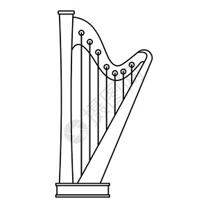 沈阳音乐学院harph图标用于web的矢量图标大纲插标大纲样式插画