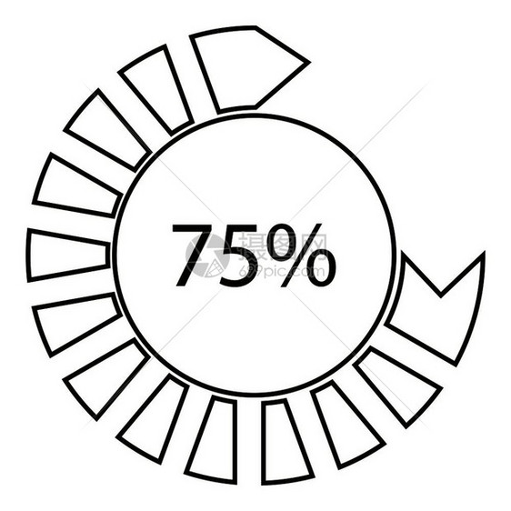 百分之七十五的信息图表概要插7网络矢量信息图表大纲样式图片