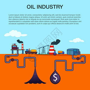 石油工业循环概念集石油工业循环矢量概念的漫画插图用于网络的石油工业循环矢量概念石油工业循环概念漫画风格图片