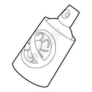 秋季家庭杀虫剂喷洒图示杀虫剂喷雾矢量图示插画