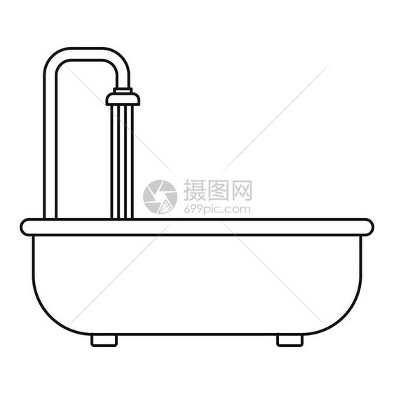 卫生间图标矢量图标的概要插用于网络卫生间图标大纲样式图片