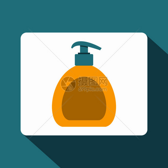 黄色液化肥皂瓶装图示黄色液化肥皂瓶式图示用于网络的黄色液化肥皂瓶矢量图示平式图片