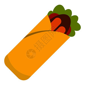 牛肉卷插画_牛肉卷卡通_牛肉卷插图_手绘_板绘_摄图网