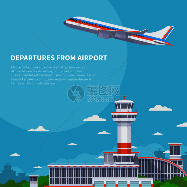 旅游和航空行病媒概念飞机离开国际终点图飞机从国际场跑道起飞旅游和航空行病媒概念图片