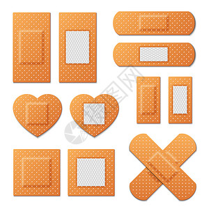  水泡药用石膏弹绷带板粘合用石膏插画