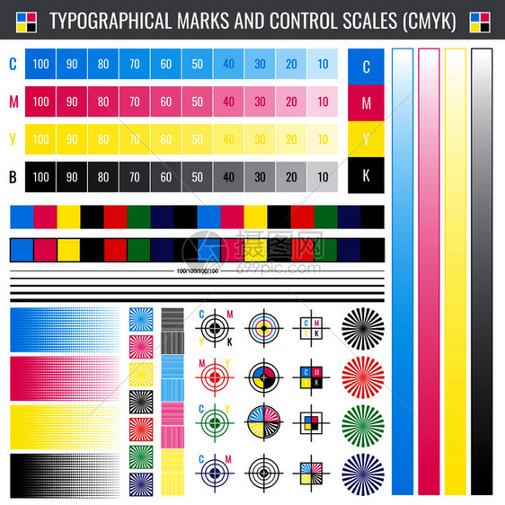 颜色校准印刷标记图片