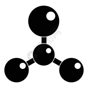简单样式的孤立矢量图解中的分子标图片