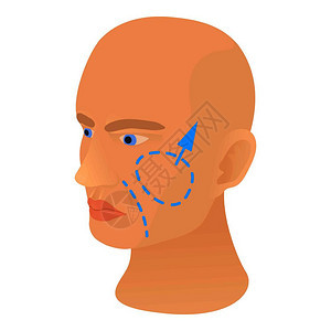 脸颊塑料校正图示卡通风格图片