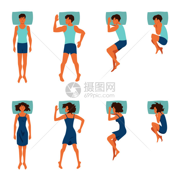 男女在睡觉时姿势