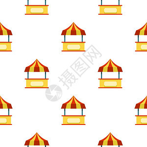 买入柜台橙色帐篷模式设计矢量插图图片