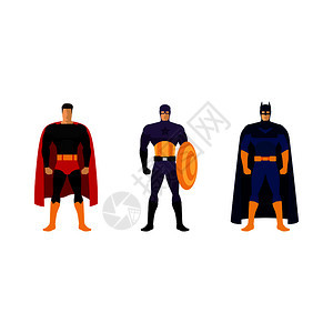 超级英雄服装英雄服装隔离矢量特大英雄服装图片