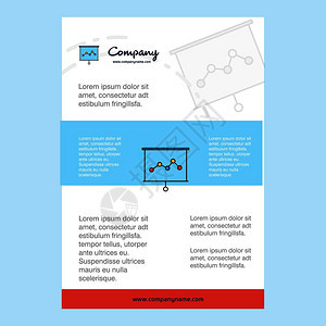图表的模板布局昏迷图年度报告介绍传单小册子矢量背景图片