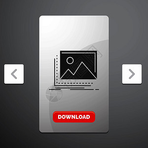 图片库像景观自然图片的胶标以carouslpgentio滑板设计和红下载按钮的形式矢量eps10抽象模板背景图片