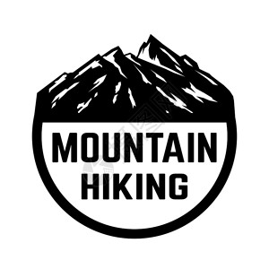 黑色山背景插画