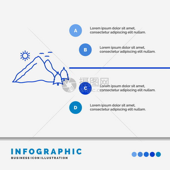 网站和演示文稿的图模板直线蓝图标Infographic风格矢量说明eps10抽象模板背景图片