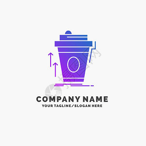 产品促销咖啡杯牌营销紫色商业标识模板签栏位置矢量eps10抽象模板背景图片