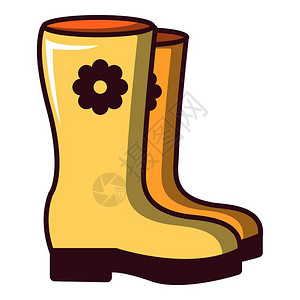 沐浴水图标用于网络设计的靴子矢量图标漫画插靴子标卡通风格插画