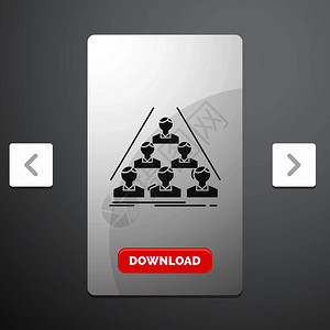 团队构建结商业会议图形标以旋转滑动板设计和红下载按钮的形式矢量eps10抽象模板背景图片