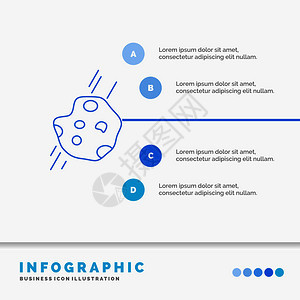 小行星天文学流空间彗信息图样板用于网站和演示文稿图片