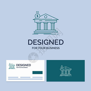 银行建筑联邦商务标识符号具有品牌标识模板的绿纸牌矢量eps10抽象模板背景图片