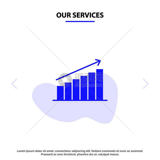 我们的服务分析图表商业市场统计固晶图示标网页卡模板图片
