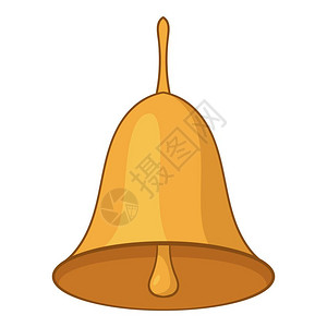 金色船铃图标金色船铃子矢量图标的漫画插用于网络设计金色船铃子图标卡通风格图片