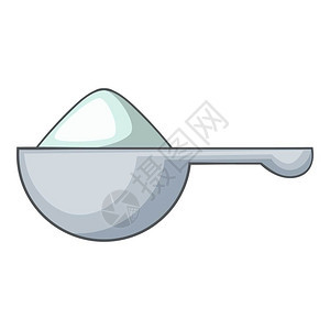 清洗粉图标的勺子用于网络设计的清洗粉矢量图标的勺子动画插图洗粉标的勺子卡通风格图片