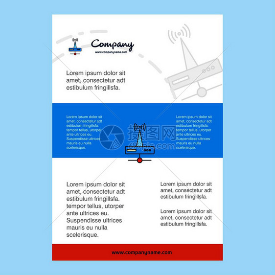 Wif路由器昏迷情况年度报告介绍传单小册子矢量背景简介的模板布局图片